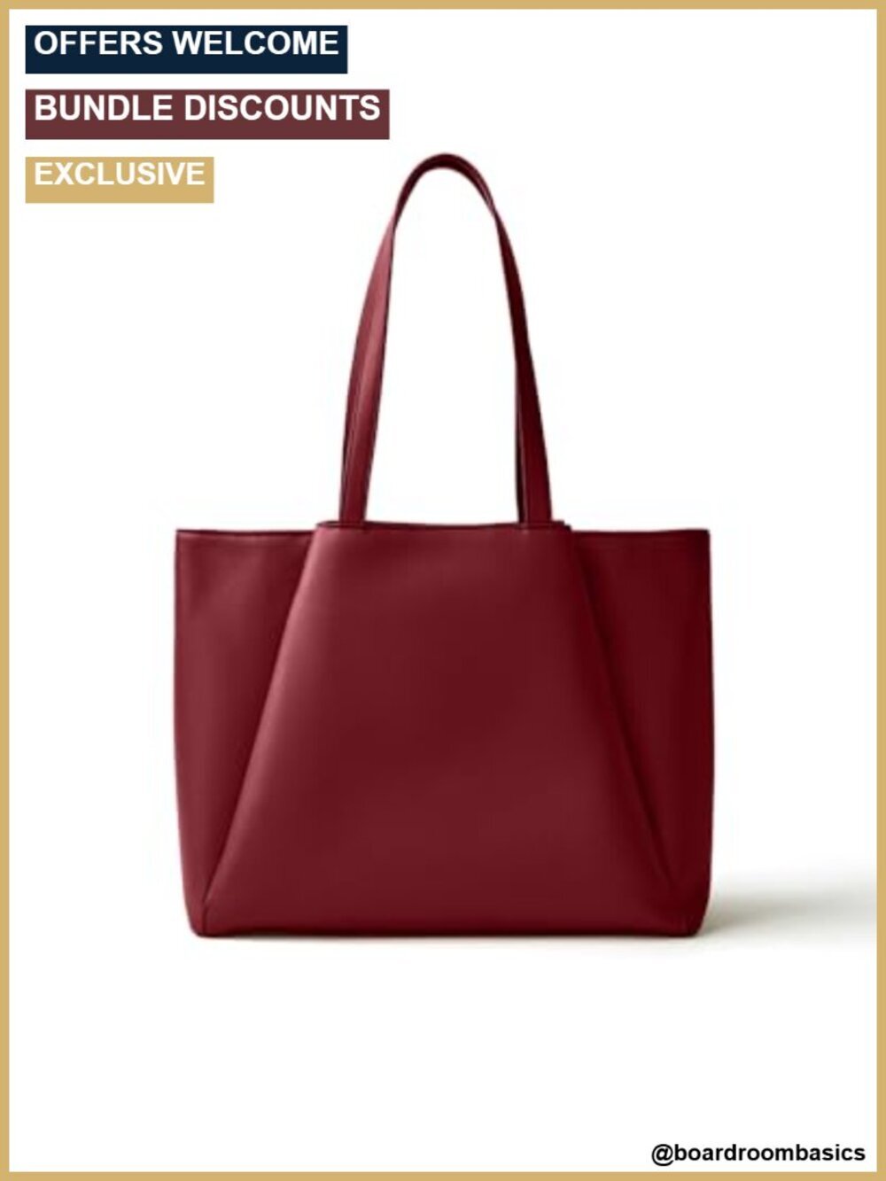 Large PU Leather Laptop Tote Bag with Zip Compartments Office Purse